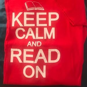 Red T-Shirt “Keep Calm and Read On”